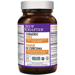 New Chapter Turmeric Supplement, One Daily, Joint Pain Relief + Supercritical Organic Turmeric, Black Pepper Not Needed, Non-GMO, Gluten Free – 60 Count (2 Month Supply)