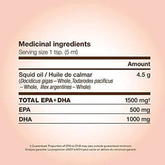 Nature's Way NutraSea High DHA Omega 3 Fish Oil Liquid Supplement for Adults and Kids Ages 14+ – Juicy Citrus Flavour, Non-GMO – Brain & Cognitive Support – 1500mg EPA & DHA, 200 mL