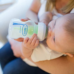 Dr. Brown’s Natural Flow Anti-Colic Options+ Wide-Neck Baby Bottles 5 oz/150 mL, with Level 1 Slow Flow Nipple, 4 Pack, 0m+