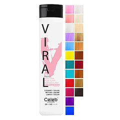 Celeb Luxury Viral Pastel Light Pink Colorwash, Color Depositing Shampoo with Bondfix Bond Rebuilder, Semi Permanent Hair Colour Glaze, Vegan Hair Dye, Maintains and Refreshes Light Pink Color