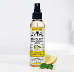 J.R. Watkins Lemon Cream Natural Hydrating Body Oil Mist, Moisturizing Body Oil Spray for Glowing Skin, USA Made and Cruelty Free, 177 Milliliters