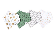 Copper Pearl Baby Bandana Drool Bibs 4 Pack Gift Set for Boys, or Girls, "Chip Set" (Assorted)