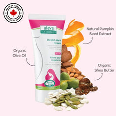 Aleva Naturals Mommy Care Combo Pack- Stretch Mark Cream, 100ml & Nursing Balm, 50ml for Mothers, Plant Based Natural and Organic Formula, white