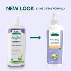 Aleva Naturals Sleep Easy Face + Body Bedtime Lotion for Babies & Toddlers, Lavender and Chamomile Oils, Perfect for Baby Massage, Made with Natural & Organic Ingredients, Mega Pack - 8 Fl Oz x 6 (1.440L), Clear