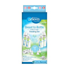 Dr. Brown's Options+ Slow Flow Preemie and Newborn Anti-Colic Bottle Set with 4oz Bottles and HappyPaci