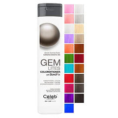 Celeb Luxury Intense Color Depositing Colorditioner Conditioner + Bondfix Bond Rebuilder, Vegan, Sustainably Sourced Plant-Based, Semi-Permanent, Viral and Gem Lites Colorditioners