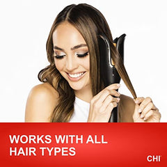 CHI Spin N Curl, Curling Iron For Healthy & Shiny Effortless Curls & Waves, Provides Preset Temperature Settings For Each Hair Texture, Onyx Black