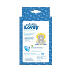 Dr. Brown's Baby Lovey Pacifier & Teether Holder, Triceratops with Grey HappyPaci, 100% Silicone, 0-6m