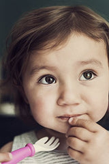 BabyBjorn Baby Plate, Spoon and Fork-Pink/Purple, 2 Pack