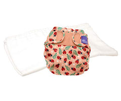 Bambino Mio, mioduo Two-Piece Cloth Diaper, Loveable Ladybug, Size 1 (<9kgs)