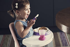 BabyBjorn Baby Plate, Spoon and Fork-Pink/Purple, 2 Pack