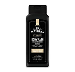 J.R. Watkins Sandalwood Vanilla Natural Daily Moisturizing Body Wash, Aloe and Green Tea, Hydrating Shower Gel for Men and Women, Free of SLS, USA Made and Cruelty Free, 532 Milliliters