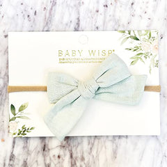 Baby Wisp - Headband - Victoria Bow - Mint - Baby, Infant, Hair Accessory
