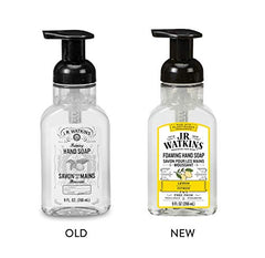 J.R. Watkins Lemon Foaming Hand Soap For Bathroom or Kitchen, Scented, USA Made And Cruelty Free