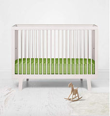 Bacati Modern Dots/Stripes Green/Chocolate Stripes Crib Fitted Sheet