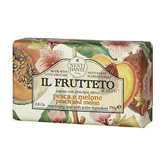 Nesti Dante Il Frutteto Italian Nourishing and Energizing Bar Soap, Peach and Melon, 250 Grams