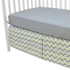 American Baby Company 100% Cotton Tailored Crib Skirt with Pleat, Celery, for Boys and Girls