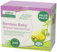 Aleva Naturals Bamboo Baby Wipes 960 Count (Pack of 240 x 4)