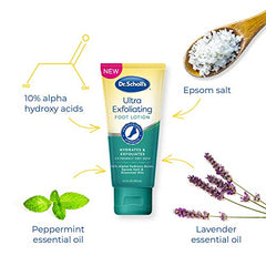 Dr. Scholl's Ultra Exfoliating Foot Cream, Hydrates and Exfoliates Extremely Dry Skin, 100 grams