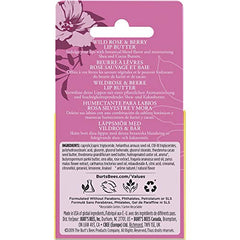 Burt's Bees 100% natural origin Moisturizing Lip Butter with Wild Rose and Berry, 11.3 Grams
