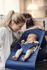 BabyBjorn Fabric Seat for Bouncer, Cotton, Midnight Blue