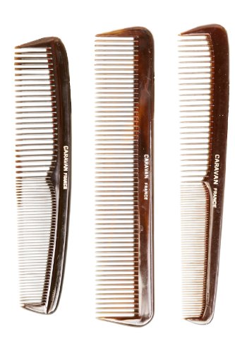 Caravan Tortoise Set of 3 Shell Comb, French Full