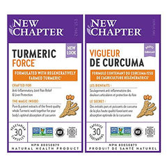 New Chapter Turmeric Supplement, One Daily, Joint Pain Relief + Supercritical Organic Turmeric, Black Pepper Not Needed, Non-GMO, Gluten Free – 30 Count (1 Month Supply)