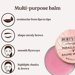 Burt's Bees 100% Natural Origin Goodness Glows Miracle Balm, softens Dry Skin -17g Tin, 1 Count
