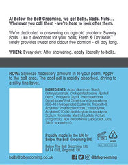 Below the Belt Jock Itch Cream – Men’s Groin Deodorant Applies as a Soothing Gel and Dries as Cooling Powder – Anti Ball Sweat for All Day Comfort