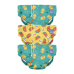 Bambino Mio, reusable swim diaper, tropical, small (<6 months), 3 pack