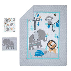 Bedtime Originals Jungle Fun 3-Piece Crib Bedding Set