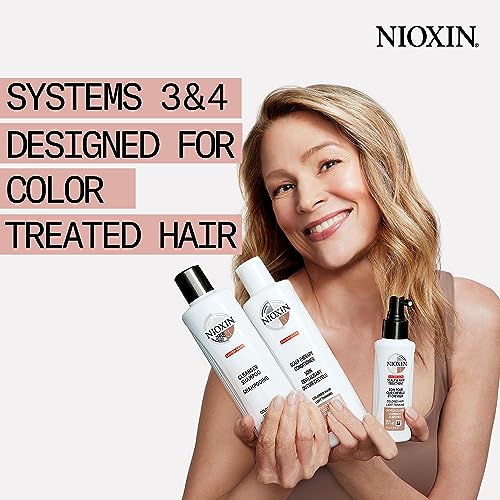 Nioxin System Kit 3, For Color Treated Hair with Light Thinning, Trial Size (1 Month Supply)