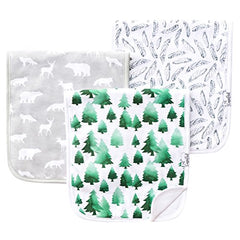 Copper Pearl 3-Pack Woodland Burp Cloths Set