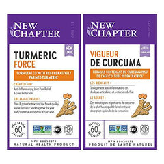 New Chapter Turmeric Supplement, One Daily, Joint Pain Relief + Supercritical Organic Turmeric, Black Pepper Not Needed, Non-GMO, Gluten Free – 60 Count (2 Month Supply)