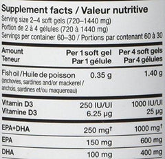 Nature's Way NutraSea Omega 3 + Vitamin D Fish Oil Mini Gels Supplement – Fresh Mint Flavour – Heart, Brain, Bone & Immune Support – 1000mg EPA & DHA + 1000IU D3, 120 Softgels