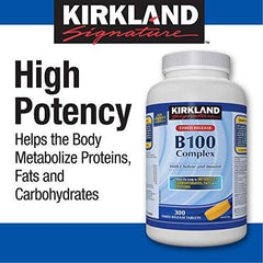 Krikland Signature Kirkland Signature Vitamin B 100 Complex (300 Tablets), 300 Count