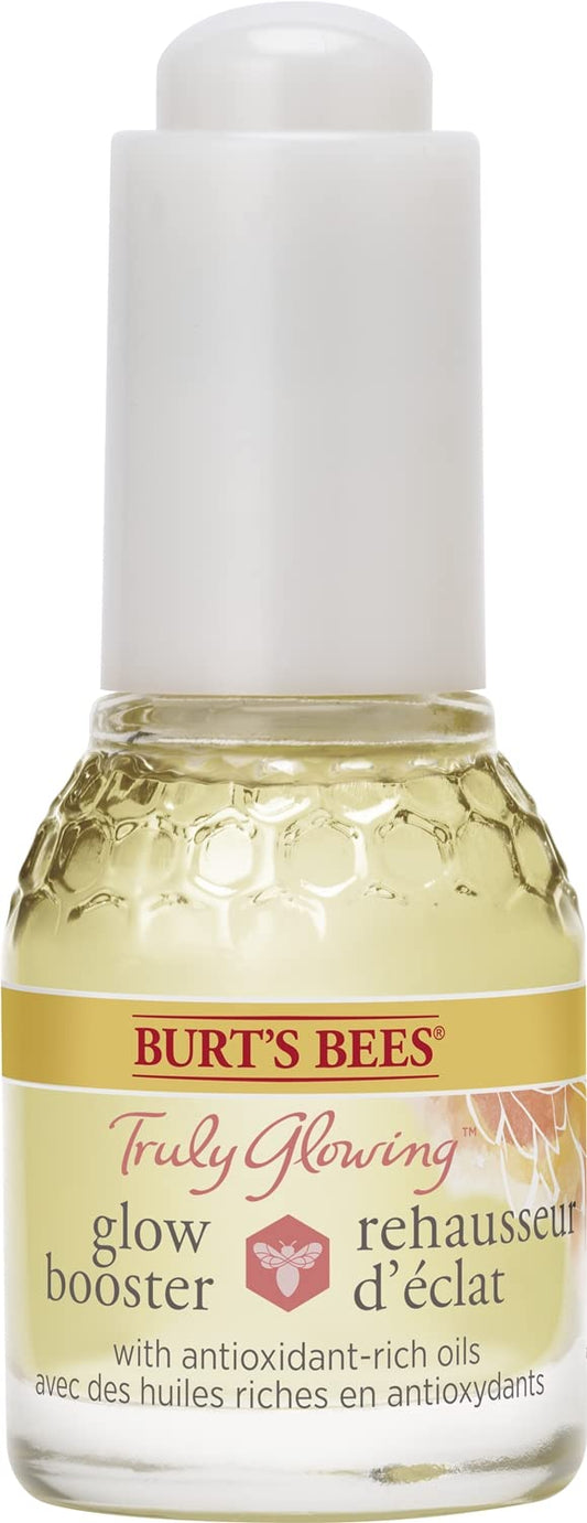 Burt's Bees Truly Glowing Reawakening Glow Booster, Face Serum with Antioxidant-Rich Oils, 100% Natural Origin, Developed with Dermatologists, 15mL