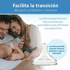 Dr. Brown’s Natural Flow Anti-Colic Options+ Wide-Neck Baby Bottles 5 oz/150 mL, with Level 1 Slow Flow Nipple, 4 Pack, 0m+