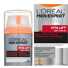 L'Oréal Paris Men Expert SPF 15 Firming & Hydrating Face Cream, Vita Lift, Men Skincare, SPF Moisturizer, 48 mL