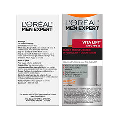 L'Oréal Paris Men Expert SPF 15 Firming & Hydrating Face Cream, Vita Lift, Men Skincare, SPF Moisturizer, 48 mL