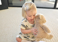 Baby Wisp Small Snap Tuxedo Grosgrain 5 pc Bow collection- Macaroon