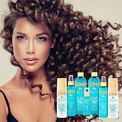 CHI Aloe Vera Detangling Conditioner, Deep Conditioning Treatment For Waves, Curls, & Coils, Sulfate, Paraben, & Cruelty-Free, 25 Oz