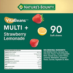 Nature’s Bounty Multi VitaBeans, Multivitamin, Strawberry Lemonade Flavour, 90 Chewables