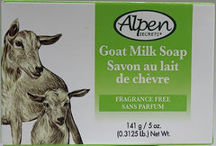 Alpen Secrets Fragrance Free Goat Milk Soap, 140 gr (Pack of 4)
