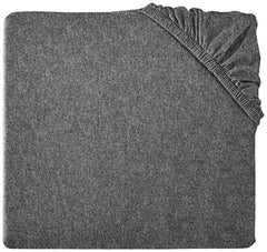 Amazon Basics Heather Jersey Fitted Crib Sheet Bedding, Dark Grey