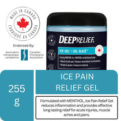 Deep Relief Ice Gel, Muscle and Joint Pain Relief, Reduces Inflammation, 255g