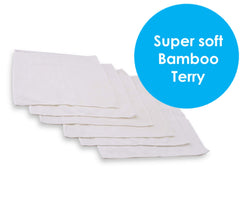 Baby Works Ultimate Bamboo Washcloths - Soft, Absorbent, Hypoallergenic Baby Washcloths Made with Rayon from Bamboo Fibers - Machine Washable - Pack of 6