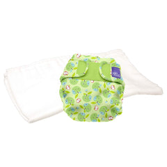 Bambino Mio Mioduo Two-Piece Cloth Diaper, Apple Crunch, Size 1 (< 9kgs)