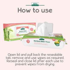 Bamboo Baby Sensitive Wipes by Aleva Naturals - 72 wipes