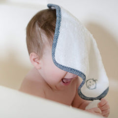 Juddlies - Bamboo 3 Pack Washcloths - White & Driftwood Grey - Newborn Baby Infant Toddler Unisex